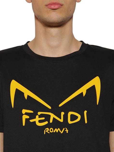 fendi black and yellow shirt|Fendi crewneck t shirt.